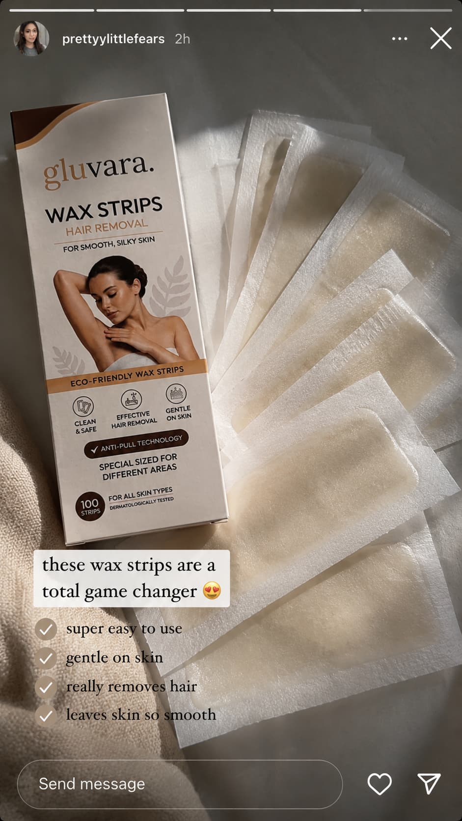 Gluvara Ready-to-Use Wax Strips