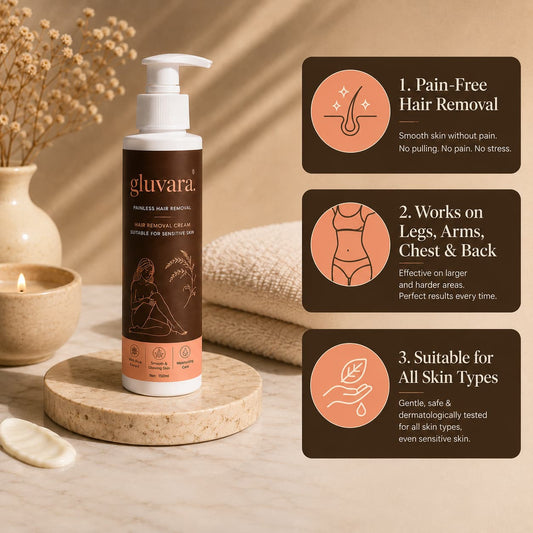 Gluvara Painless Hair Removal Cream