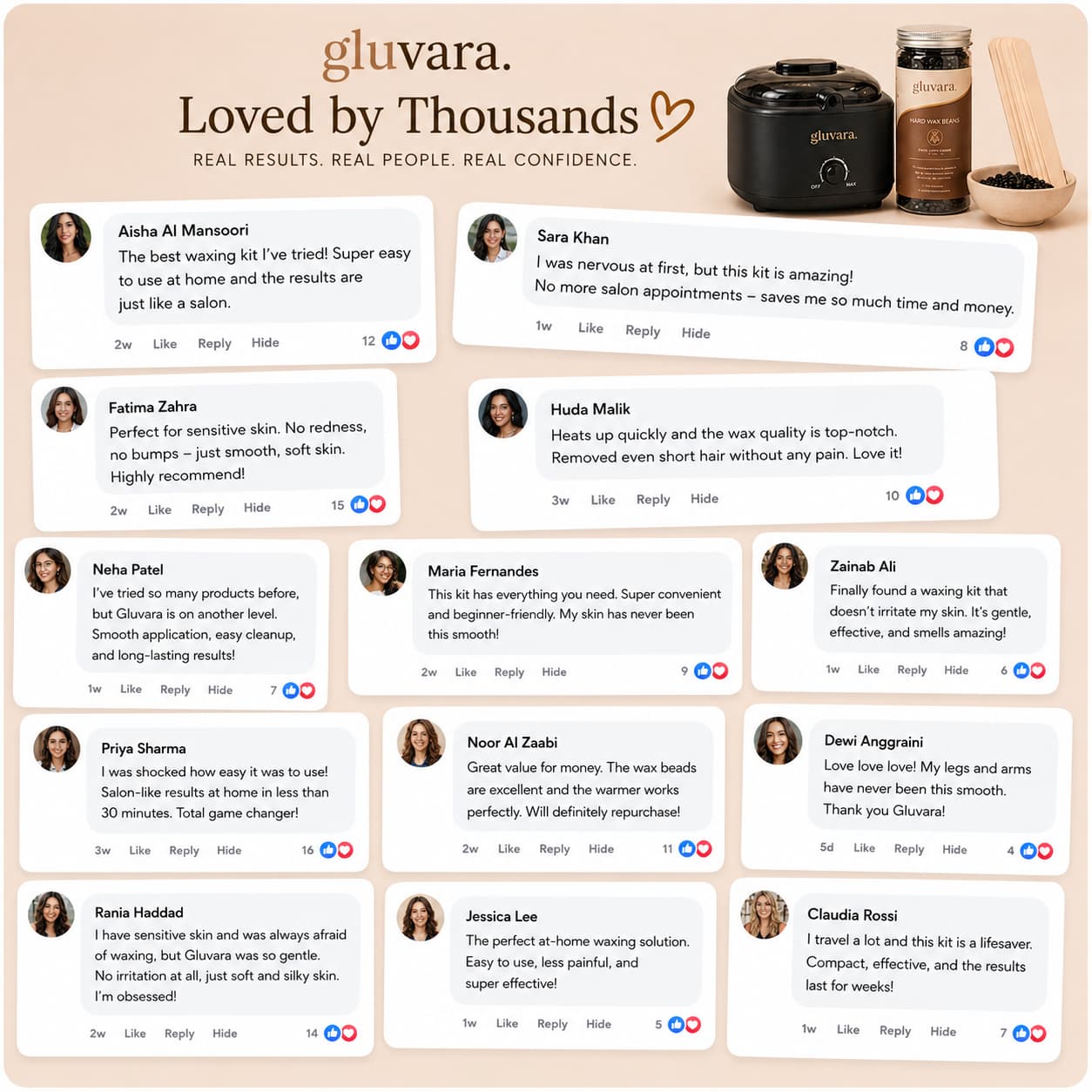 Gluvara Full Body Waxing Kit